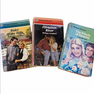 Harlequin set of vintage romance paperback books